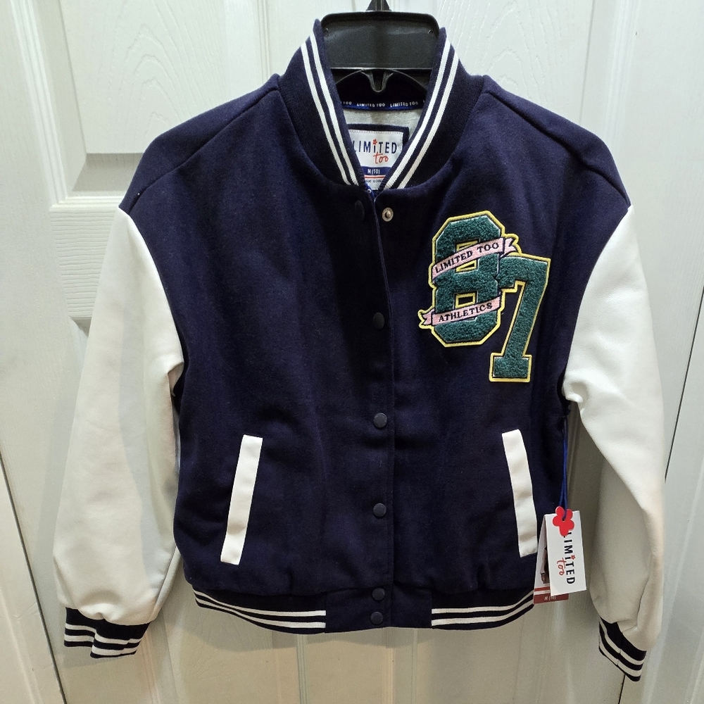 Limited Too Light Kids Bomber Jacket And Jeans Set, Size 10 - Picture 2 of 15
